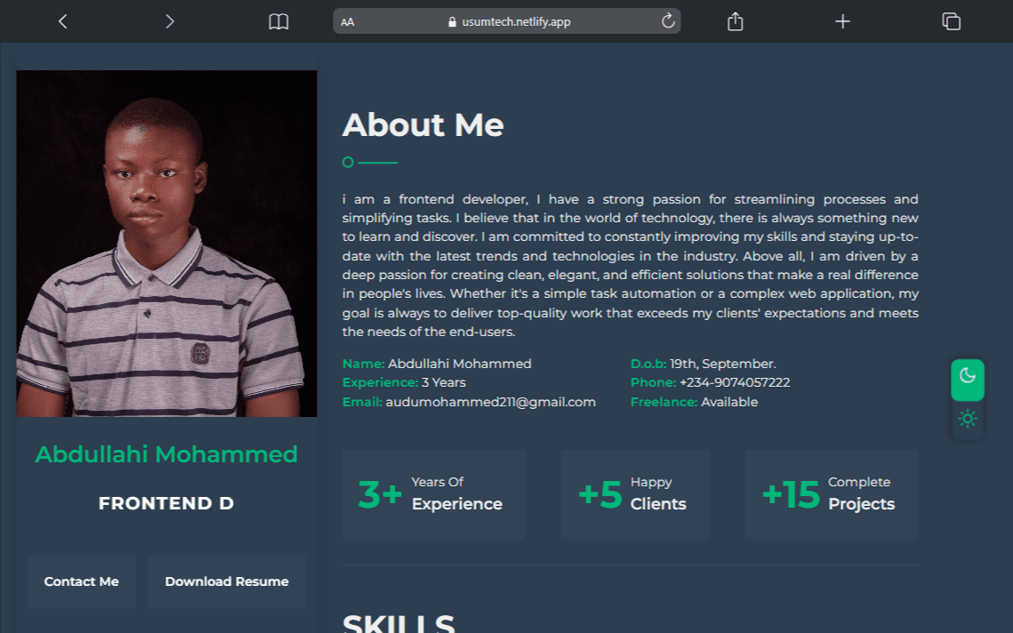 Portfolio Website v1.0