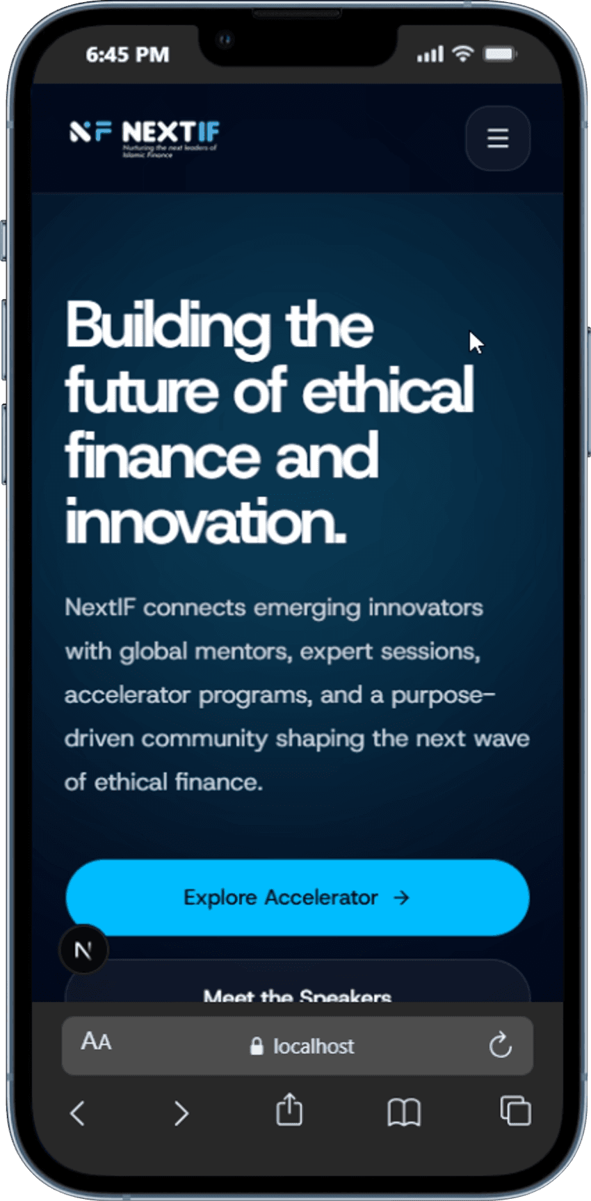NextIF redesigned mobile experience