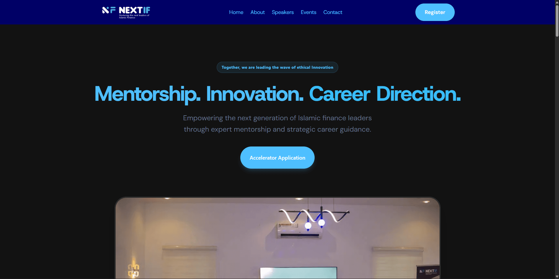 NextIF original homepage preview